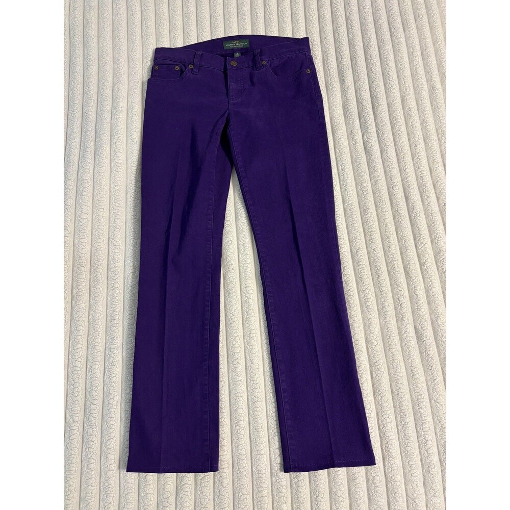 Lauren Ralph Lauren Modern Straight Denim jeans Womens 2 XS Royal purple fall